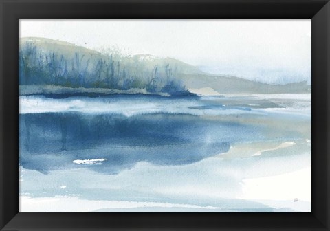 Framed Blue Fog II Print