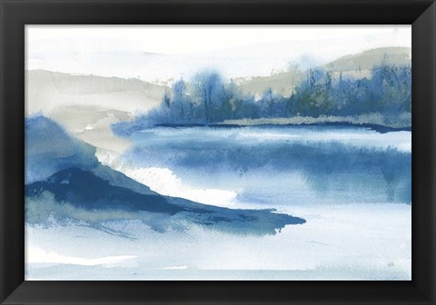 Framed Blue Fog I Print