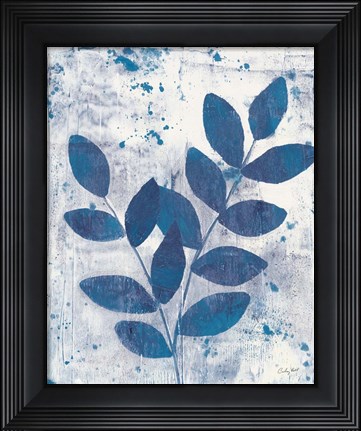 Framed Leaves of Blue II Print
