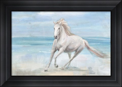Framed Gallop on the Beach Print