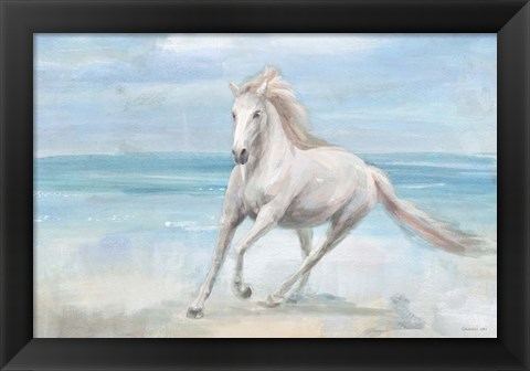 Framed Gallop on the Beach Print