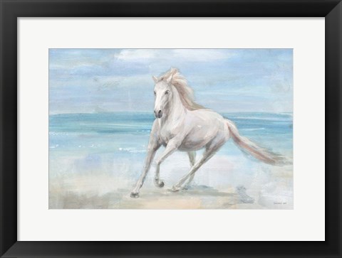 Framed Gallop on the Beach Print