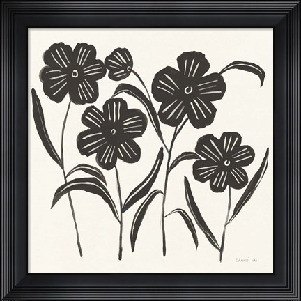Framed Floral Simplicity I Cream Print