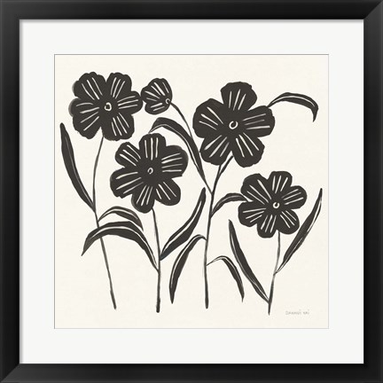 Framed Floral Simplicity I Cream Print