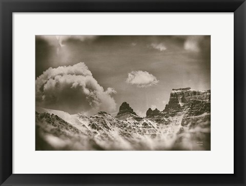 Framed Sepia Peaks Print