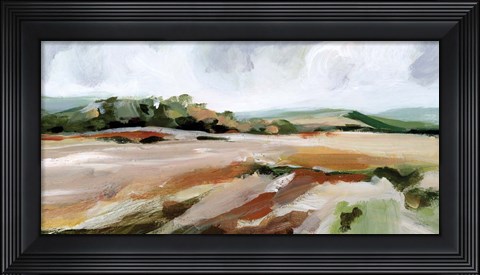 Framed Taupe Toned Landscape Print