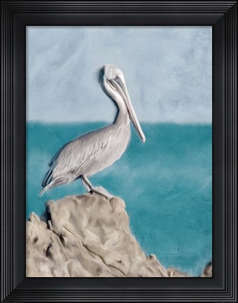 Framed Pelican Perch Print