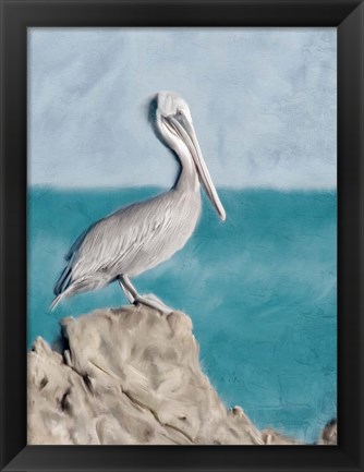 Framed Pelican Perch Print