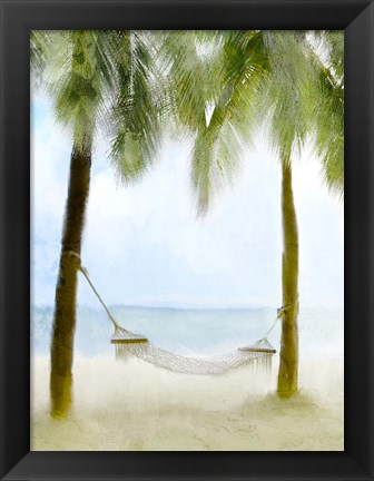 Framed Nap On The Beach Print