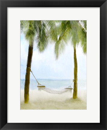 Framed Nap On The Beach Print