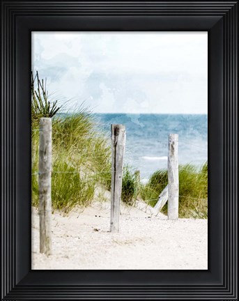Framed Pathway To The Beach Print
