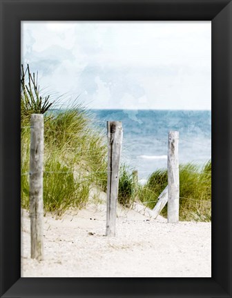 Framed Pathway To The Beach Print