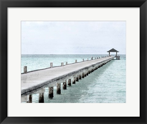 Framed White Pier Print