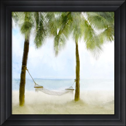 Framed Nap On The Beach Print