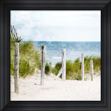 Framed Pathway To The Beach Print
