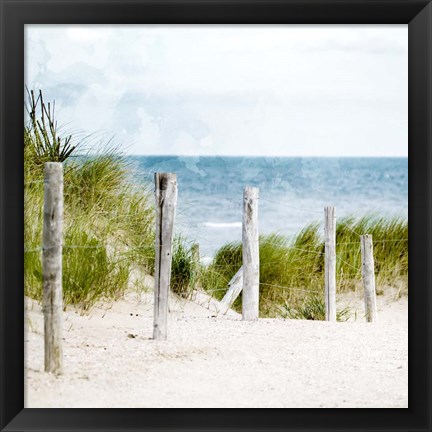 Framed Pathway To The Beach Print