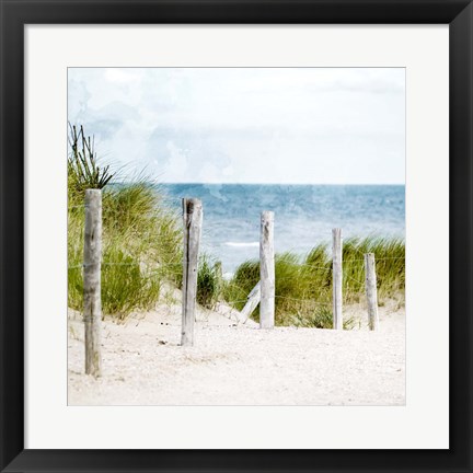 Framed Pathway To The Beach Print