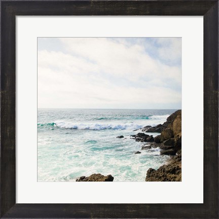 Framed Waves Of The Sea Print
