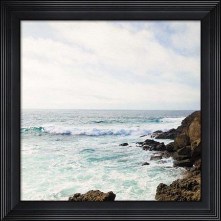 Framed Waves Of The Sea Print
