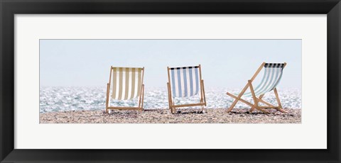 Framed Beach Chairs Print