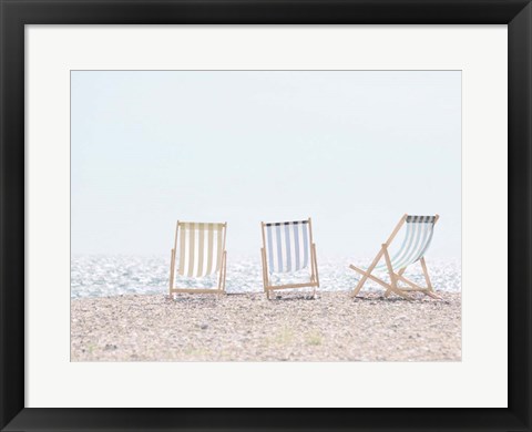 Framed Beach Chairs Print