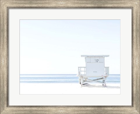 Framed Beach Hut  Coastal 1 Print
