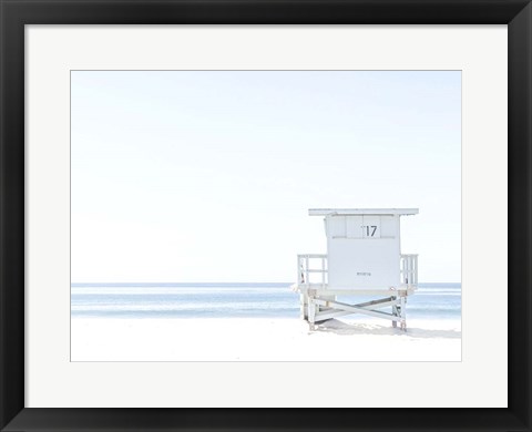 Framed Beach Hut  Coastal 1 Print