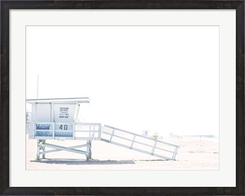 Framed Beach Hut  Coastal 2 Print