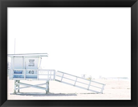 Framed Beach Hut  Coastal 2 Print