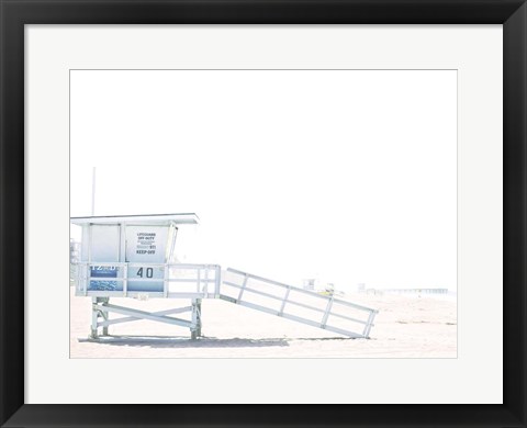 Framed Beach Hut  Coastal 2 Print