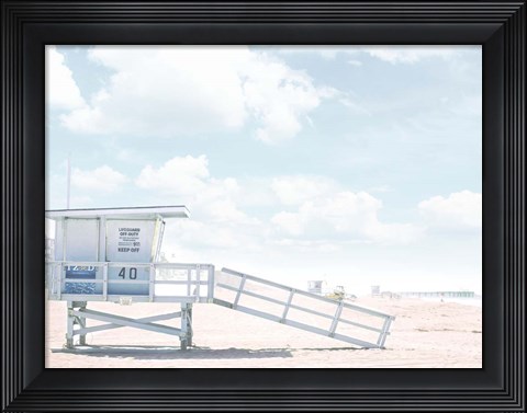 Framed Hut Clouds Print