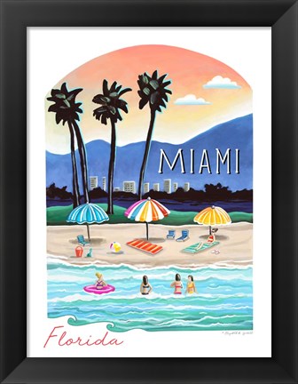 Framed Miami Print