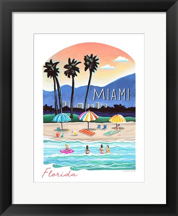 Framed Miami Print