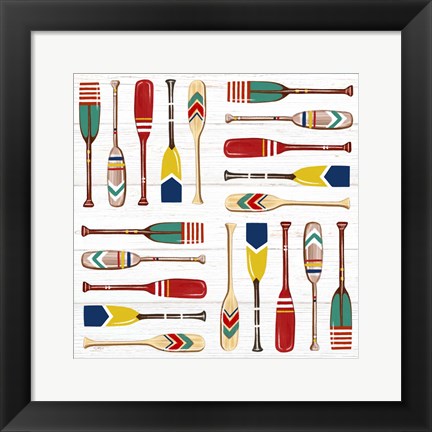 Framed Oars Print