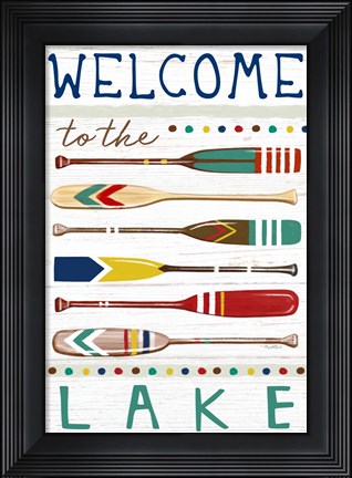 Framed Welcome to the Lake Print