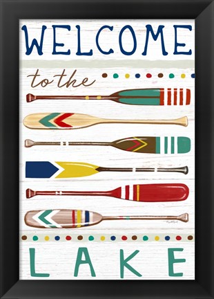 Framed Welcome to the Lake Print