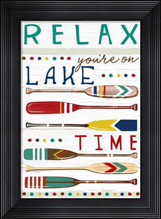 Framed You&#39;re on Lake Time Print
