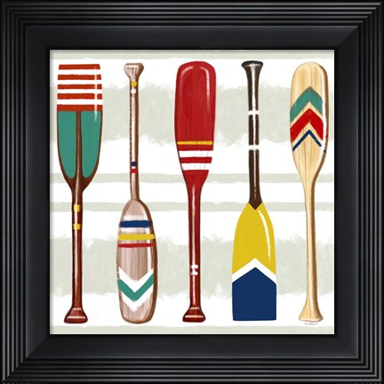Framed Oars Print