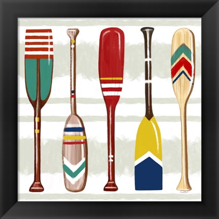 Framed Oars Print