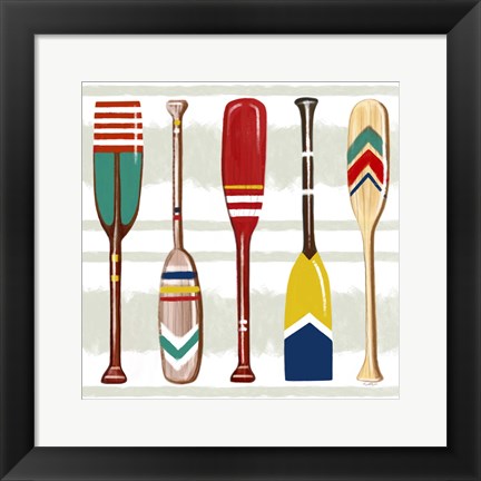 Framed Oars Print