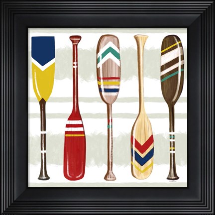 Framed Oars II Print