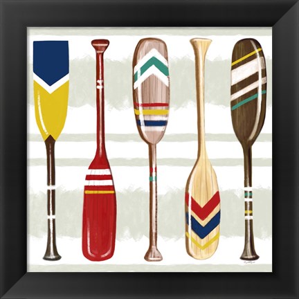 Framed Oars II Print