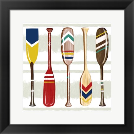 Framed Oars II Print