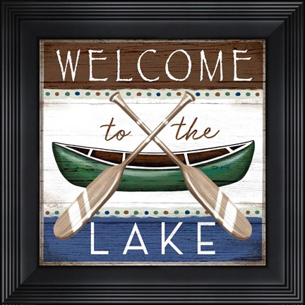 Framed Welcome to the Lake Print