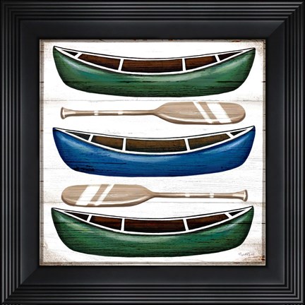 Framed Canoes Print