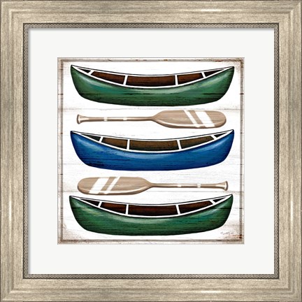 Framed Canoes Print