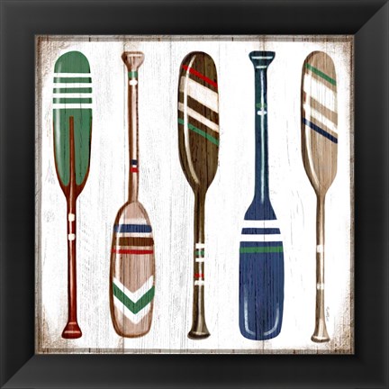 Framed Oars Print