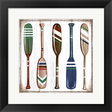 Framed Oars Print
