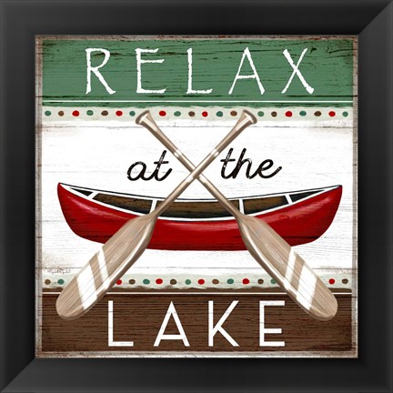 Framed Relax at the Lake Print