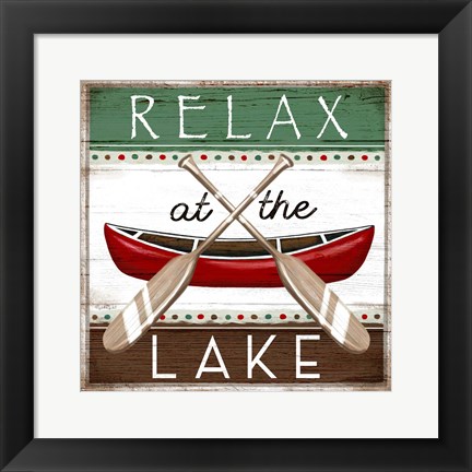 Framed Relax at the Lake Print